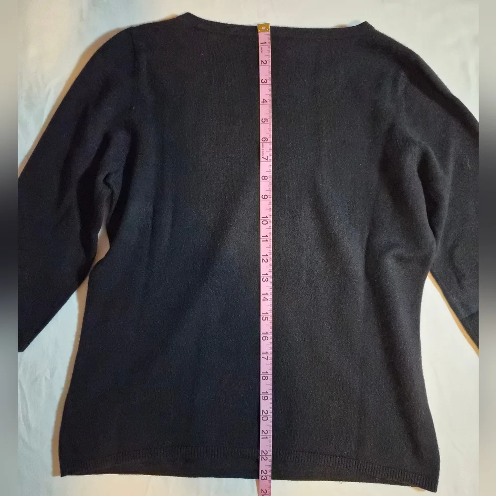Talbots Petites Pure Cashmere 3/4 Sleeve Sweater LP - Picture 6 of 7